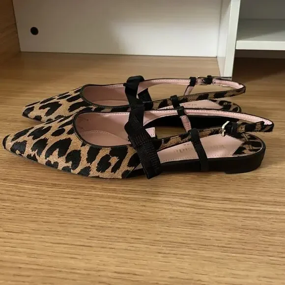 Kate Spade Womens Maritza Pointed Toe Calf Hair Slingback Flats Size 6.5 - Picture 5 of 13